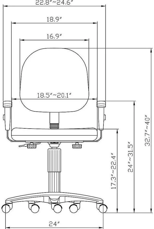 Alt view image 3 of 3 - Lorell Millenia Series Pneumatic Adjustable Task Chair (LLR80004)