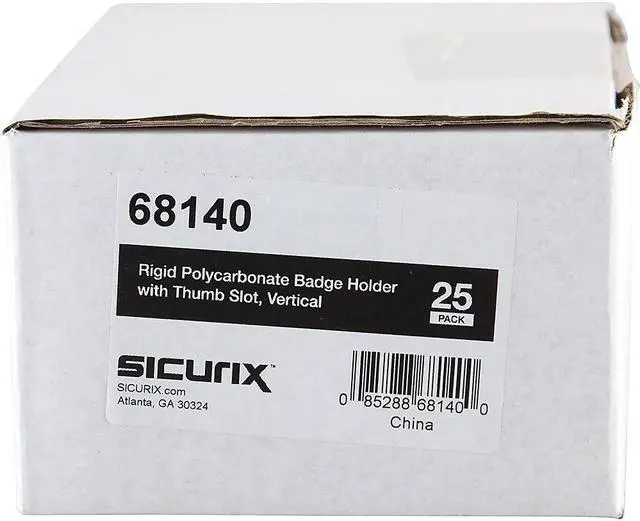 Alt view image 5 of 11 - SICURIX Rigid PC ID Badge Dispensers with Thumb Slot - Vertical - Support 2.50" x 3.50" Media - Vertical - Polycarbonate - 25 / Pack - Clear
