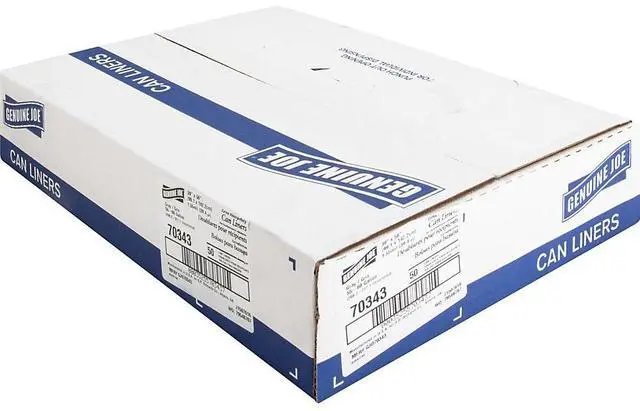 Alt view image 8 of 12 - Genuine Joe Trash Can Liner 55Gal 1.55mil 39"x56" 50/PK SR 70343