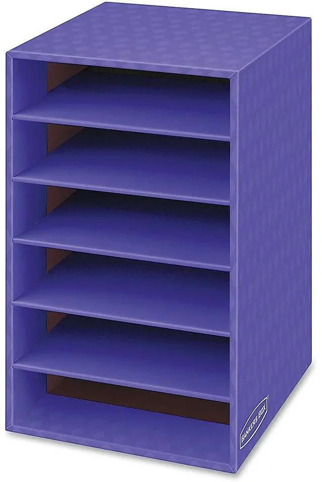 Alt view image 5 of 14 - Vertical Classroom Organizer, 6 Shelves, 11 7/8 X 13 1/4 X 18, Purple