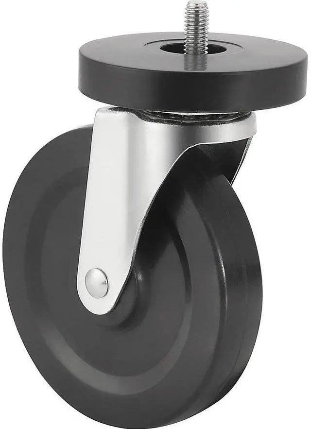 Alt view image 5 of 15 - Lorell Caster Kit 5" Wheel f/ Industr. Shelving 4/ST Black 84861