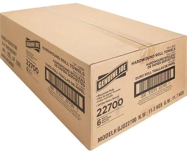 Alt view image 4 of 5 - Genuine Joe Hardwound Roll Towels (6 Rolls)