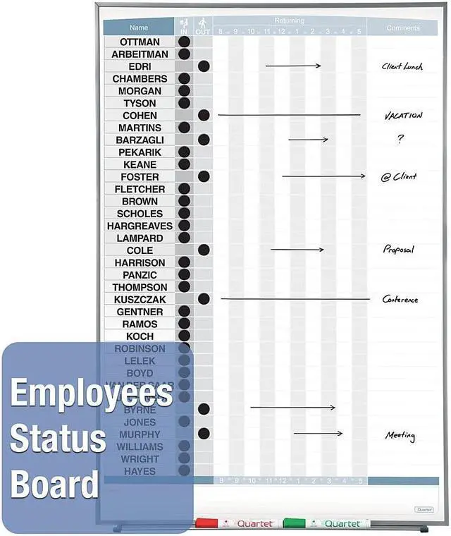 Alt view image 15 of 20 - Quartet Matrix Magnetic Boards Painted Steel 48 x 31 White Aluminum Frame M4831
