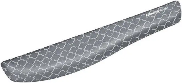 Alt view image 4 of 20 - Fellowes 9549801 PlushTouch Keyboard Wrist Rest with Microban - Gray Lattice