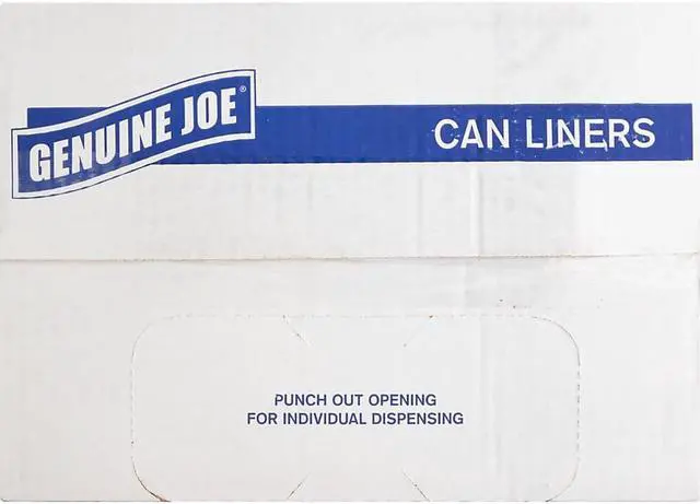 Alt view image 10 of 13 - Genuine Joe Can Liners 16 Gal 6mic/.20mil 24"x31" 1000/CT Translucent 70011