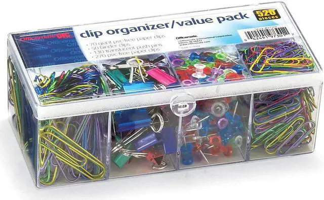 Alt view image 4 of 9 - Officemate International Corp. Clip Organizer Value Pack 520/PK Assorted 97301