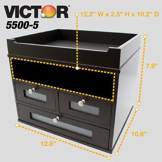 Alt view image 7 of 15 - VICTOR 5500-5 Tidy Tower,Black