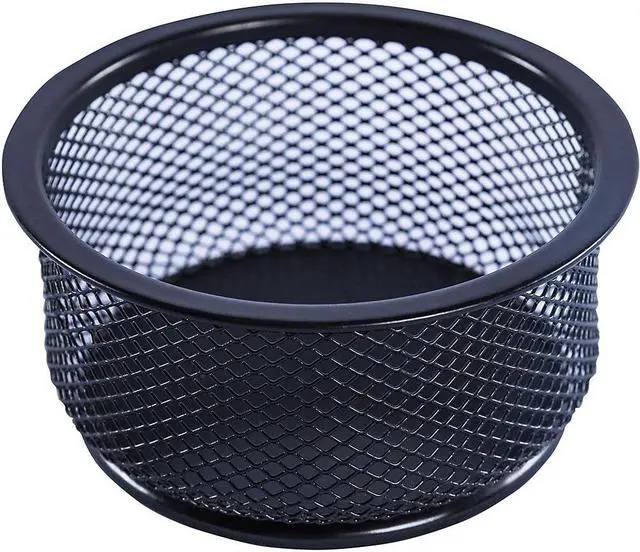 Alt view image 10 of 13 - Lorell Paper Clip Holder 3-3/4"x3-7/8" Black Mesh 84150