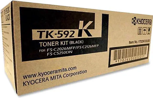 Alt view image 9 of 16 - Kyocera Copystar TK592K Laser Toner Cartridge Black
