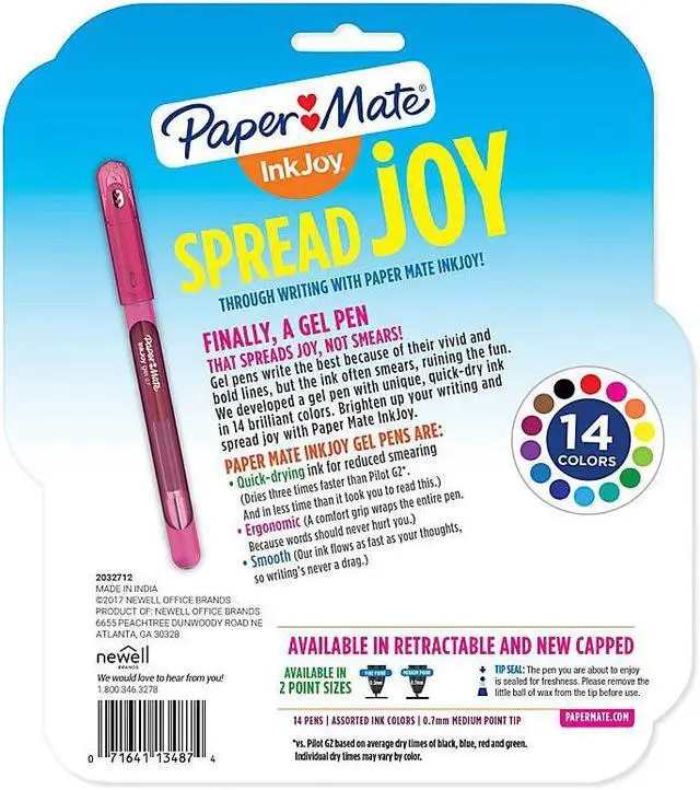 Alt view image 2 of 20 - Paper Mate InkJoy Gel Stick Pen 0.7 mm Medium Assorted Ink 14/Pack 2023009
