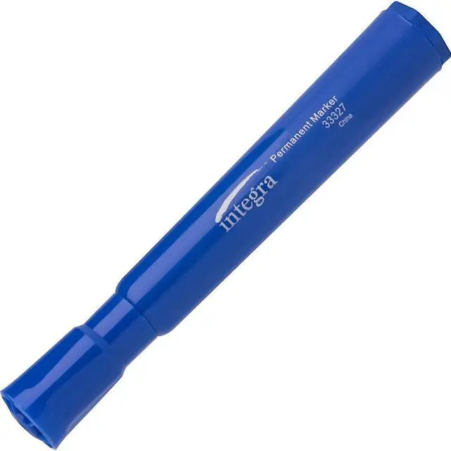 Alt view image 10 of 14 - Integra Permanent Marker Chisel Tip Blue 33327