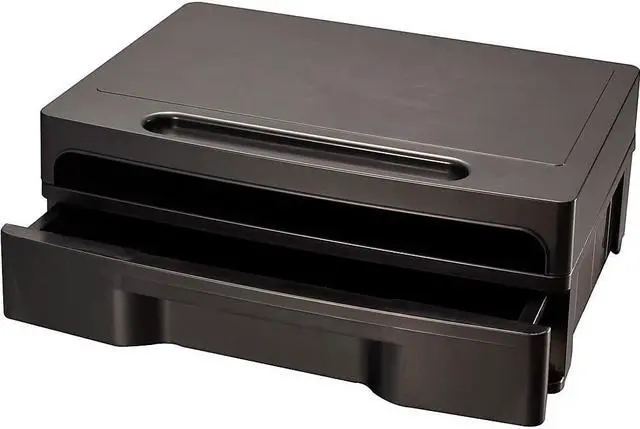 Alt view image 6 of 20 - Officemate Monitor Stand with Drawer 13 1/8 x 9 7/8 x 5 Black 22502