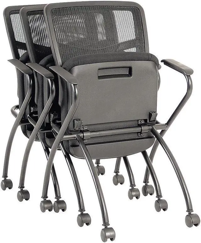 Alt view image 3 of 10 - Lorell Guest Chair 24-2/5"Wx24"Dx37"H 2/CT Black 84374