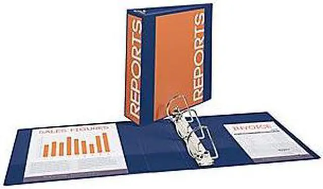 Alt view image 9 of 20 - Avery Durable View Binder w/Slant Rings 11 x 8 1/2 3" Cap Blue 17044