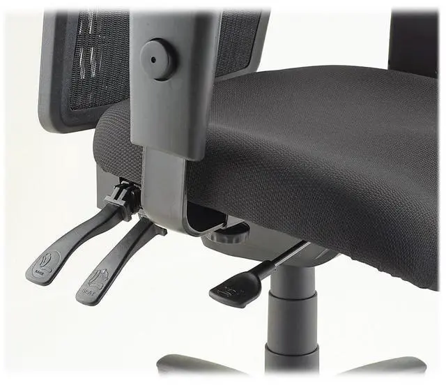 Alt view image 3 of 16 - Lorell Exec High-Back Chair Mesh 28-1/2"x28-1/2"x45 Black 86200
