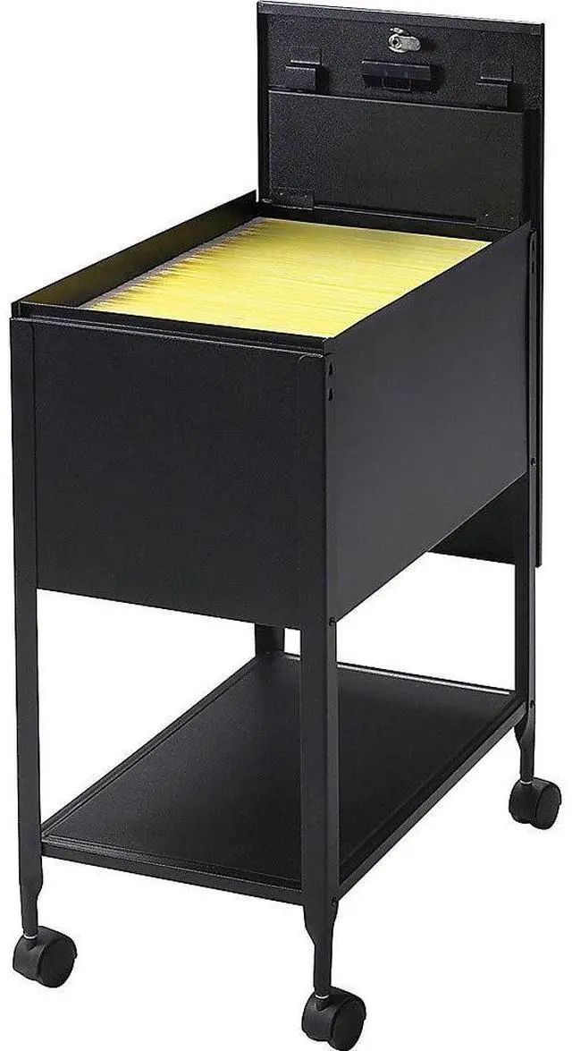 Alt view image 3 of 11 - Lorell Standard Mobile File Locking 13-1/2"x24-3/4"x28-1/4" BK 60177