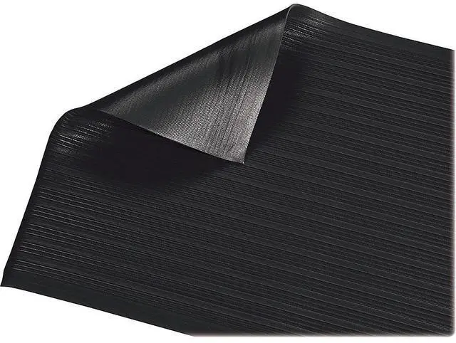 Alt view image 10 of 13 - Genuine Joe Anti-Fatigue Mat Vinyl Foam Beveled Edge 3'x5' Black 53351