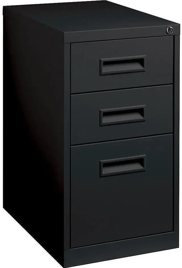 Alt view image 4 of 13 - Lorell Mobile Pedestal B/B/F 15"x19"x27-3/4" Black 67745