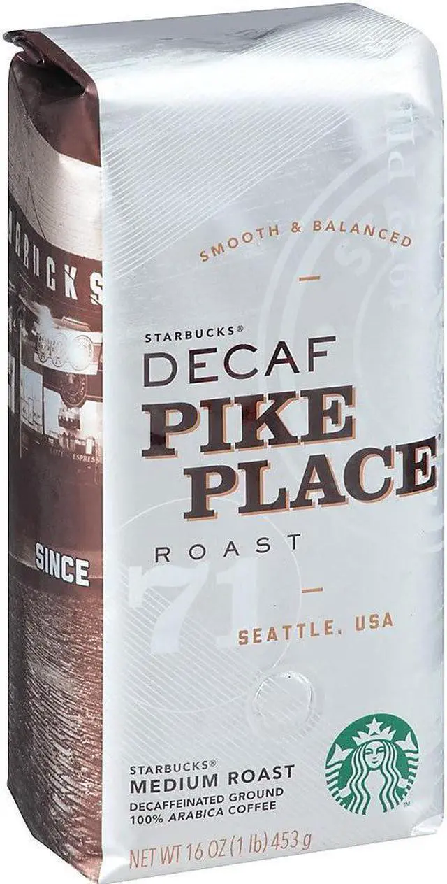 Alt view image 4 of 13 - Starbucks Coffee Ground Pike Place Decaf 1lb Bag 11029358