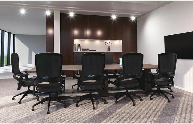 Alt view image 5 of 8 - Lorell POC4872MY Prominence 2.0 Half-Racetrack Conference TableTop, 72" TT Width x 48" TT Depth x 1.50" TT Thickness - Mahogany - LLRPOC4872MY