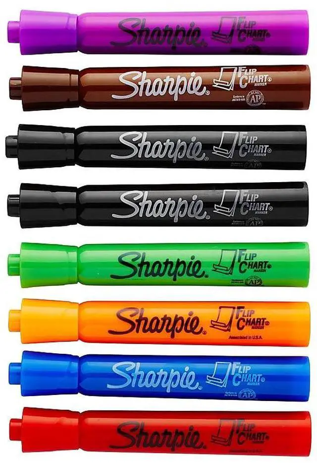 Alt view image 9 of 20 - Sharpie Flip Chart Marker Bullet Point 8/PK Assorted 22480PP
