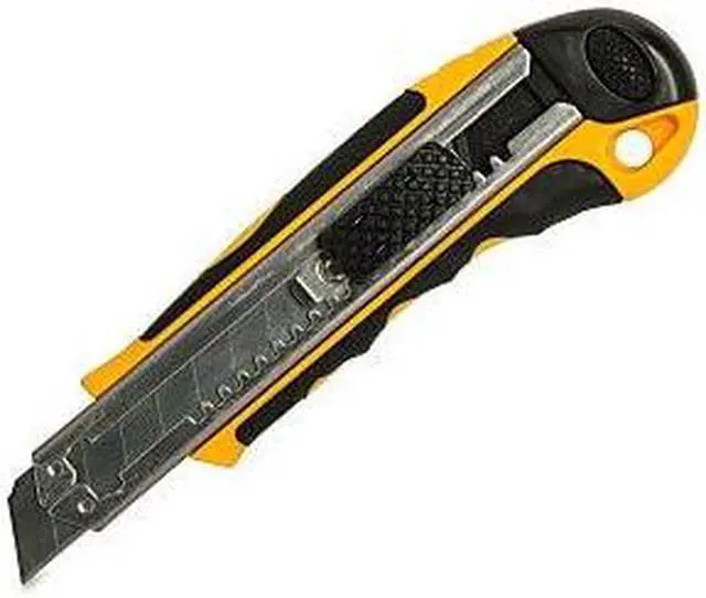 Alt view image 5 of 7 - Sparco Automatic Utility Knife w/4 Blades Yellow/Black 15850