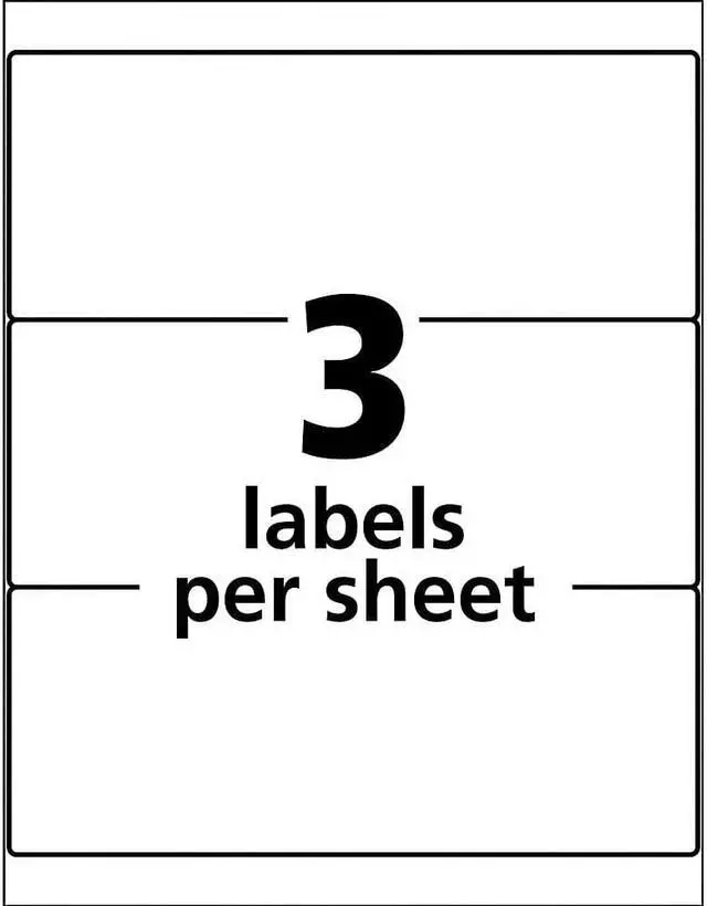 Alt view image 7 of 20 - Avery Durable ID Labels, TrueBlock Technology, Permanent Adhesive, 3-1/4" x 8-3/8", 150 Labels (61531)