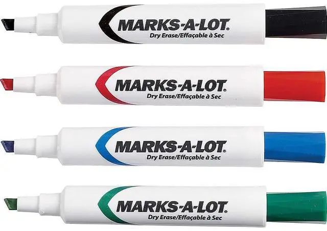 Alt view image 9 of 20 - Avery Marks-A-Lot Desk-Style Dry Erase Marker Chisel Tip Assorted 24/Pack 98188
