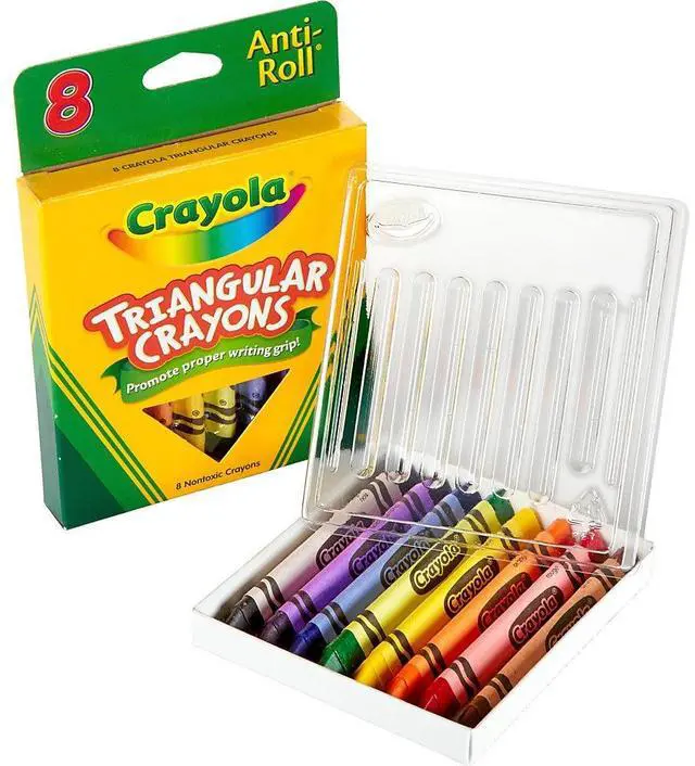 Alt view image 11 of 15 - Crayola Triangular Crayons 8 Colors/Box 524008
