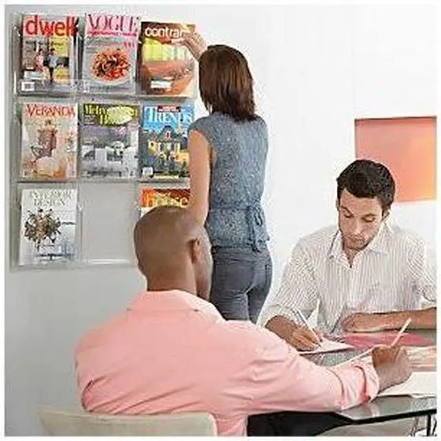 Alt view image 16 of 20 - Safco Reveal Clear Literature Displays Nine Compartments 30w x 2d x 36-3/4h