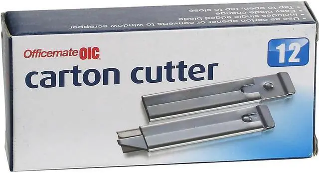 Alt view image 9 of 12 - Officemate International Corp OIC94966 Carton Cutter- Single-Sided Razor Blade- 4in.x.13in.x.88in.