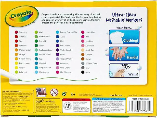 Alt view image 9 of 20 - Crayola Marker,Fine,Wshble,40,Ast 587861