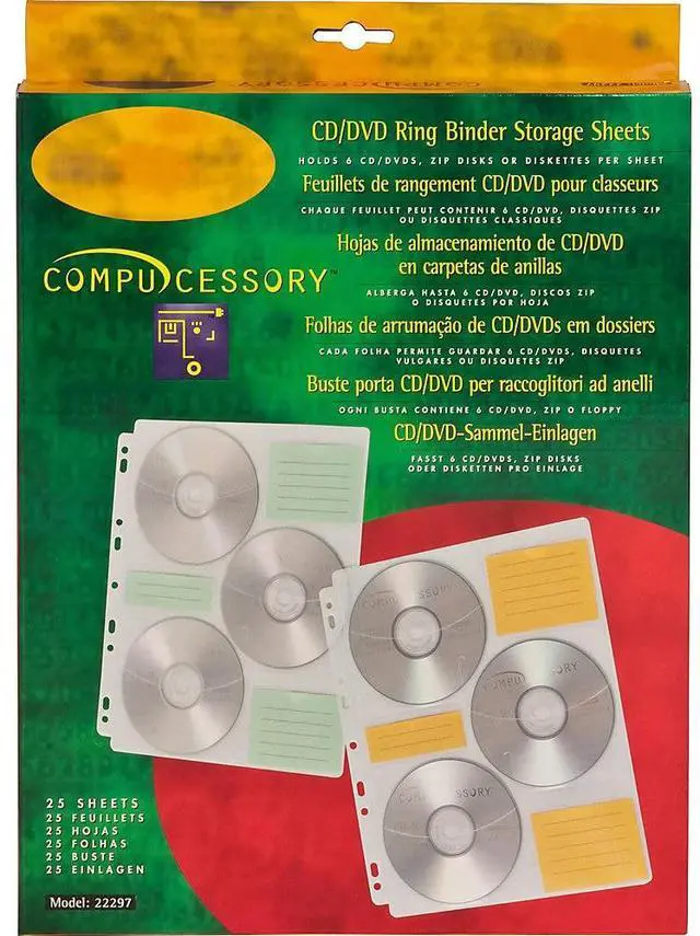 Alt view image 4 of 12 - CD Media Binder Storage Pages 25 Refill Pages/PK
