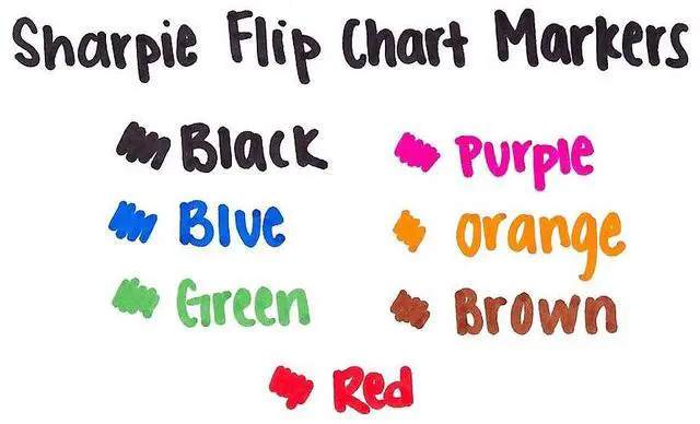 Alt view image 11 of 20 - Sharpie Flip Chart Marker Bullet Point 8/PK Assorted 22480PP