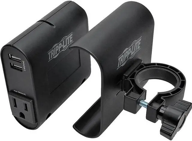 Alt view image 11 of 20 - Tripp Lite DMACUSB Ac/Usb Charging Clip For Display Mounts - Power Adapter - Ac / Usb - 3.4 A - 4 Output Connectors (2 X Usb, 2 X Nema 5-15) - Black
