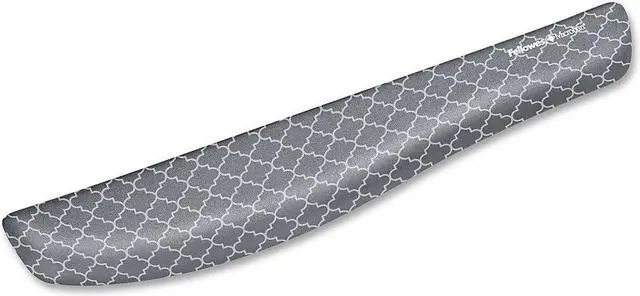 Alt view image 6 of 20 - Fellowes 9549801 PlushTouch Keyboard Wrist Rest with Microban - Gray Lattice