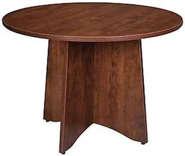 Alt view image 4 of 10 - Lorell 87321 Essentials Conference Table Top Round - 48" - Wood - Cherry