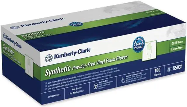 Alt view image 4 of 5 - Kimberly-Clark KIM55034 Powder-Free Exam Gloves- Non-Latex- X-Large- Clear