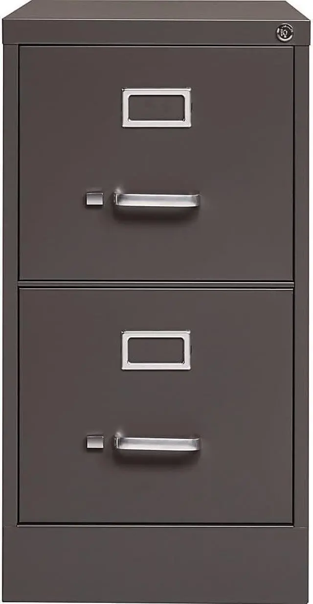 Alt view image 2 of 14 - Lorell LLR60156 Vertical File, 2 Drawer, 15 in. x 26.5 in. x 28.38 in., Medium Tone