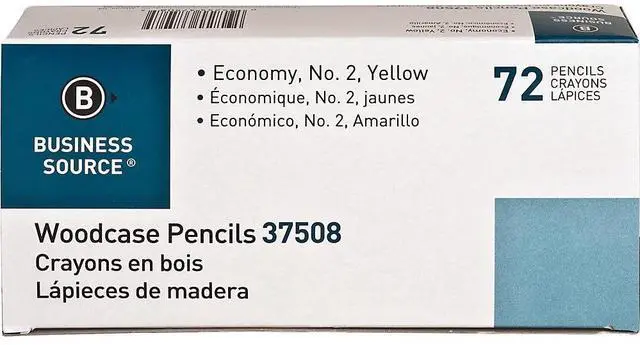 Alt view image 3 of 8 - Business Source Woodcase Pencils No. 2 72/BX Yellow 37508