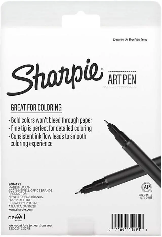 Alt view image 13 of 17 - Sanford 1983967 Sharpie Art Pens, Fine Point, Assorted Colors, 24 Count