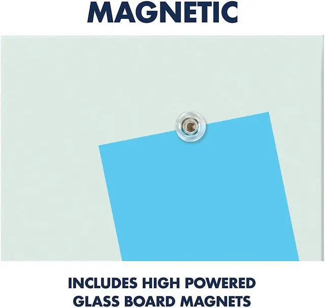 Alt view image 9 of 20 - Quartet InvisaMount Magnetic Glass Marker Board Frameless 39” x 22” White