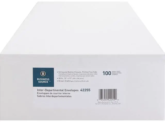 Alt view image 6 of 11 - Inter-Dept.Envelopes Str/Button Close 10"x13" 100/CT Kraft