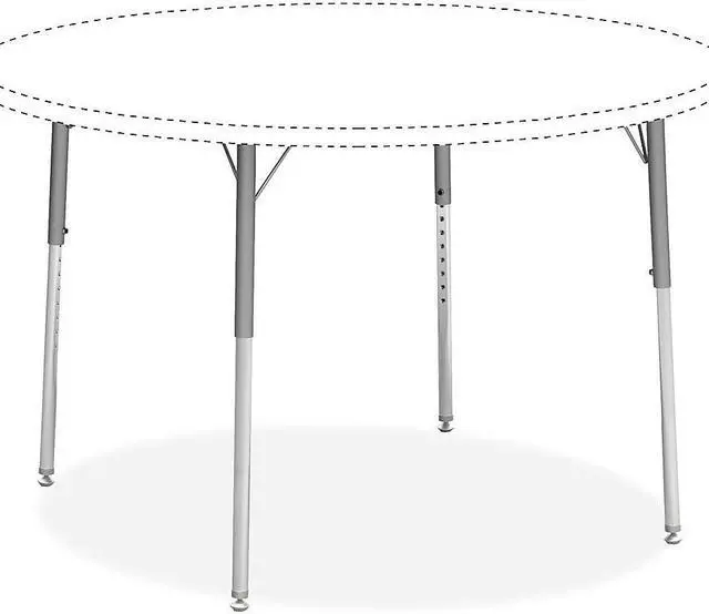 Alt view image 3 of 9 - Lorell LLR99926 Classroom Activity Table with Standard Height Adjustable Leg Kit