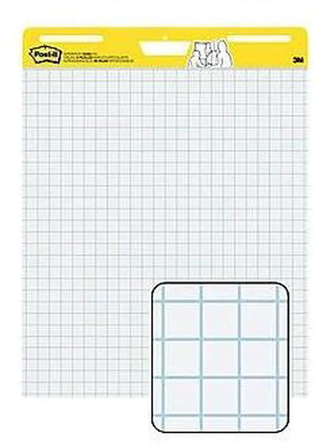 Alt view image 10 of 12 - Post-it 560VAD4PK Easel Pads Self-Stick Easel Pads, Quadrille, 25 x 30, White - 1 Carton (4 Pads)