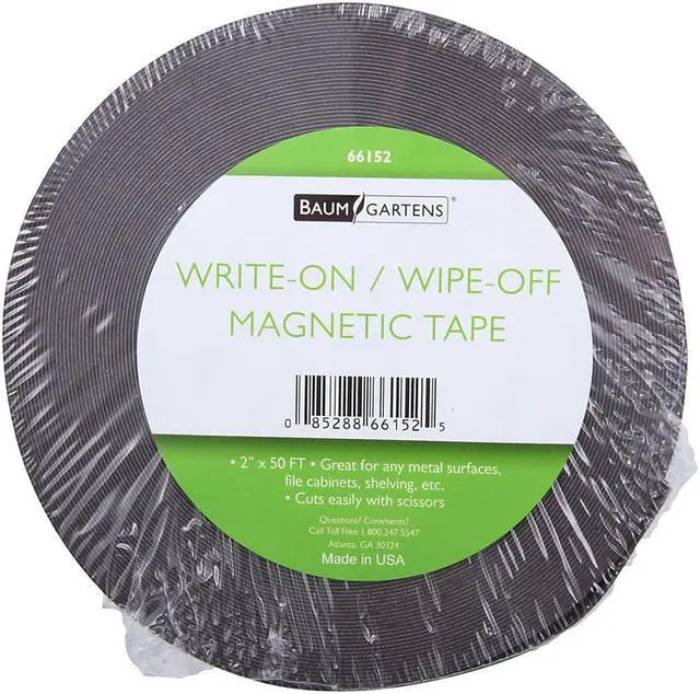 Alt view image 5 of 9 - Baumgartens Magnetic Labeling Tape 2"x50' Roll White 66152