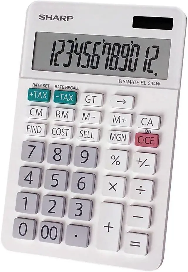 Alt view image 16 of 20 - Sharp Calculators EL-334WB Business Calculator, White 4.0