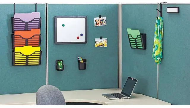 Alt view image 7 of 9 - Lorell Cubicle Pocket File Ltr/A4 12/BX Black 80663