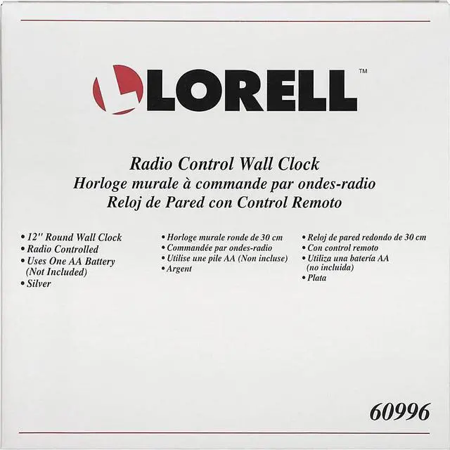 Alt view image 5 of 8 - Lorell Radio Controlled Wall Clock