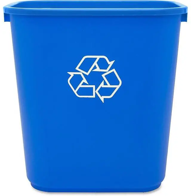 Alt view image 4 of 10 - Genuine Joe Recycling Wastebasket 28-1/2 Quart 14-1/2"x10-1/2"x15" BE 57257